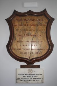 Masonic Hall Ipswich Plaque